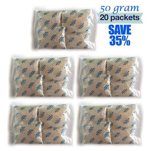50 Gram Silica Gel (Total 20 packets) - Desiccants in Malaysia & Singapore | SilicaGelly